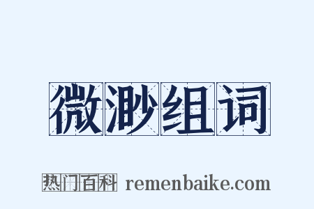 微渺组词是什么意思的图片